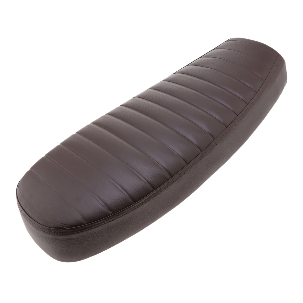 

Универсальное мотоциклетное сиденье коричневого цвета в винтажном стиле Cafe Racer, плоское седло из искусственной кожи, удобный чехол для мотоцикла Chopper.