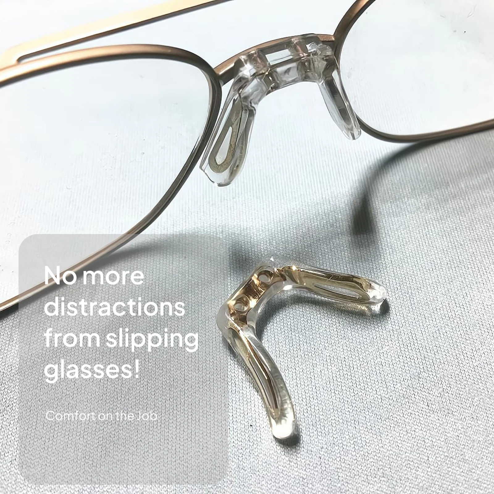 Eyeglass Saddle Bridge Silicone Nose Pads Metal Core Anti Slip Nose Support Glasses Accessories for Eyewear Repair Kit