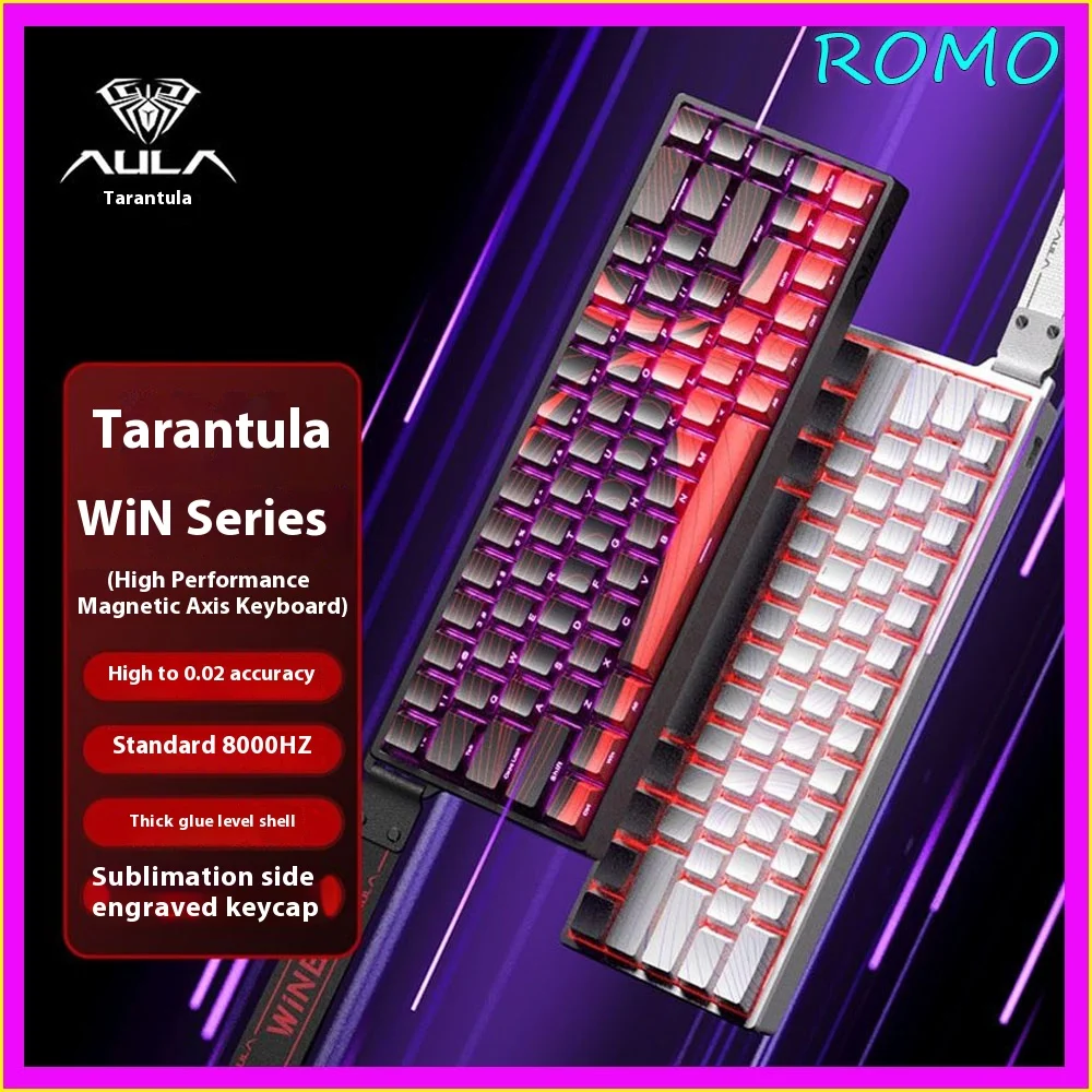 Aula Win60 Win68 He magnetic switch keyboard 8k wired customizable Rgb hot swappable esports game mechanical keyboard Pc gift