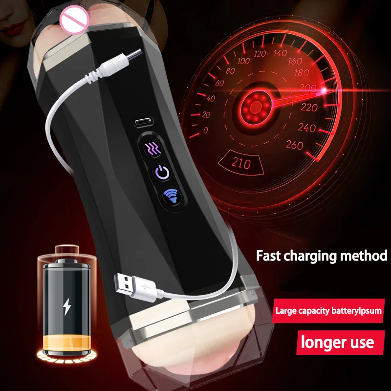 Automatic Male Masturbation Cup Vagina Mouth Blowjob Machine Pocket Pusssy Vibrator Masturbator For Men Sex Toys Adult Goods 18+