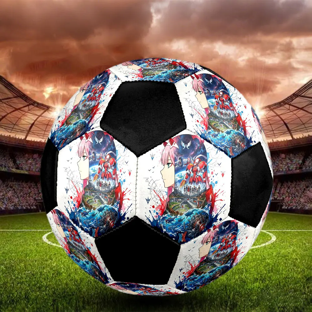FRANXX Football Soccer Ball Size 5 Indoor Soccer Ball Colorful Outdoor Sports Great For Sports Fans -HE57