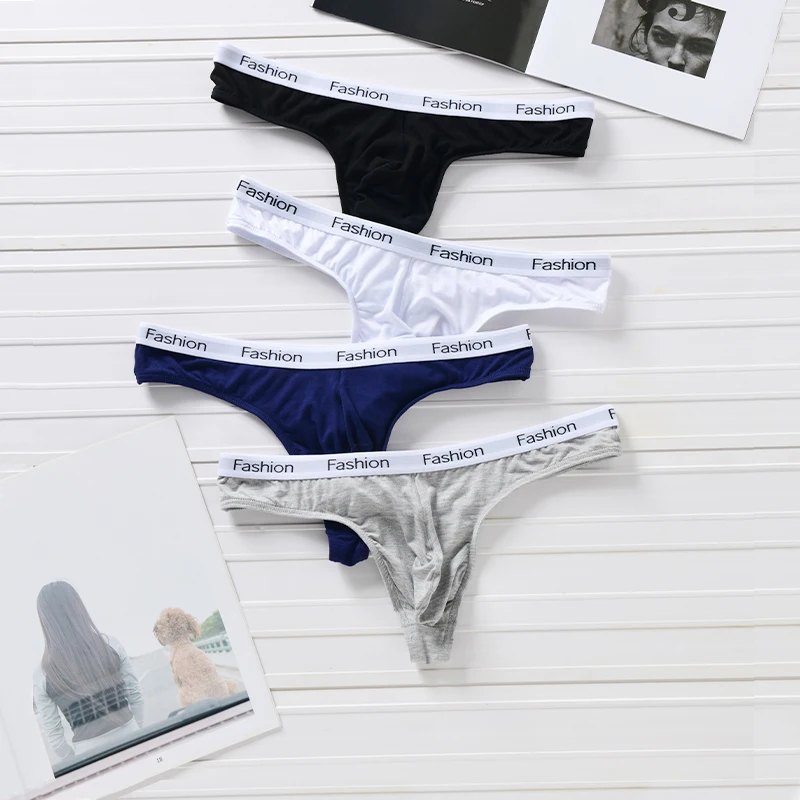 Fancave Ropa interior sexy tipo tanga para hombre Bikini de moda Ropa interior convexa en U transpirable de una línea
