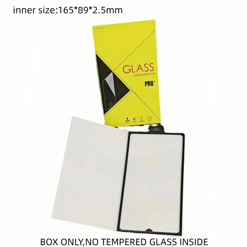 100pcs Universal Tempered Glass Protector Set Book Style Paper Box with Reinforced Hardness Design for iPhone1314 15 16 Pro max