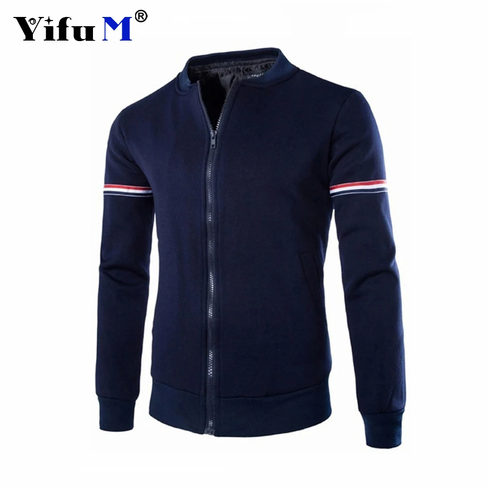 Custom Your Logo Men Jacket Autumn Long Sleeve Slim Fit Casual Sport Zip DIY Outdoor Tops Coat Black White Navy Blue Clothing