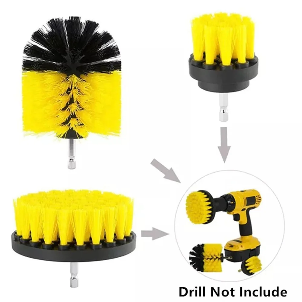 Universal Electric Drill Cleaning Brush Head Floor Decontamination Scrubber Brushes For Bathroom Kitchen Surface Cleaning Tool