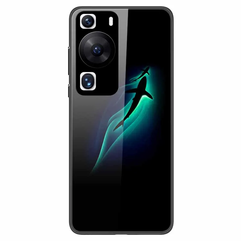 For Huawei P60 Case Tempered Glass Fashion Hard Phone Covers for Huawei P60 Pro Back Shell Protective Capas P 60 / P60Pro Coques