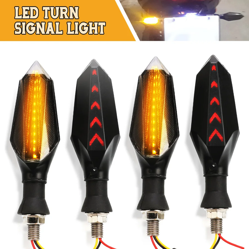 

For HONDA XADV 750 CBR650R CBR1000RR CBR600RR NX750X VMAX Motorcycle LED Turn Signal Lamp Flowing Indicator Lights Amber Light