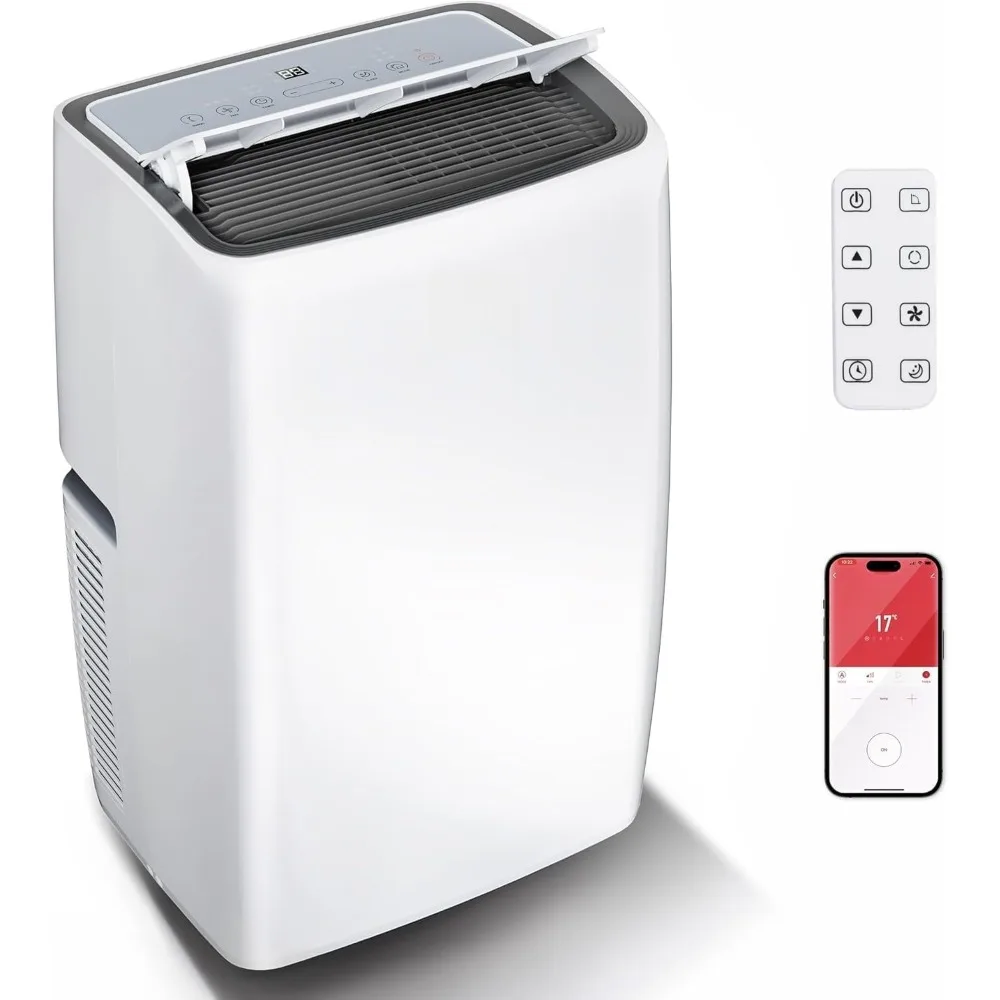

14000 BTU Smart Portable Air Conditioner, 4-in-1 Unit with Cooling, Heating & Fan Functions, Customized
