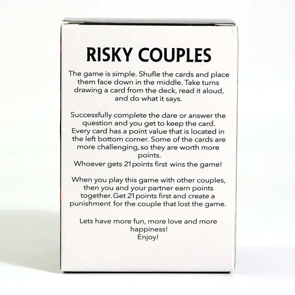 RISKY COUPLES - Fun Couples Game for Date Night 150 Spicy Dares Questions for Your Partner Romantic Anniversary Valentines Gifts