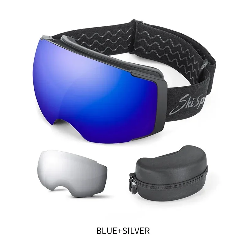 Lunettes de ski anti-buée pour adultes, double couche, lames sphpopularité magnétiques, lunettes de snowboard, lunettes d'extérieur, femmes et hommes, nouveau, 2025