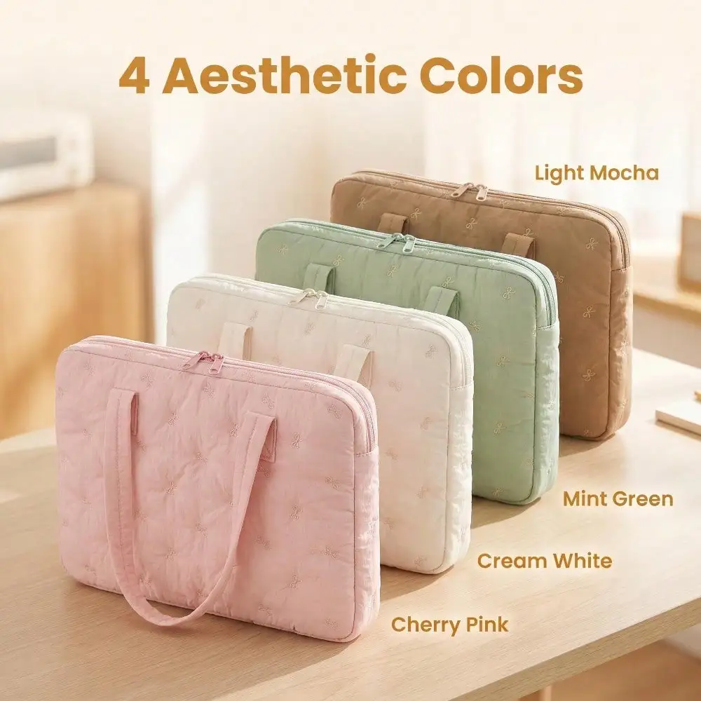 

Embroidery 13 13.3 14 Inch Laptop Bag For Macbook Pro Air 14 15 16 Neo 2026 For Xiaomi Huawei handbag Shockproof Shoulder Bag