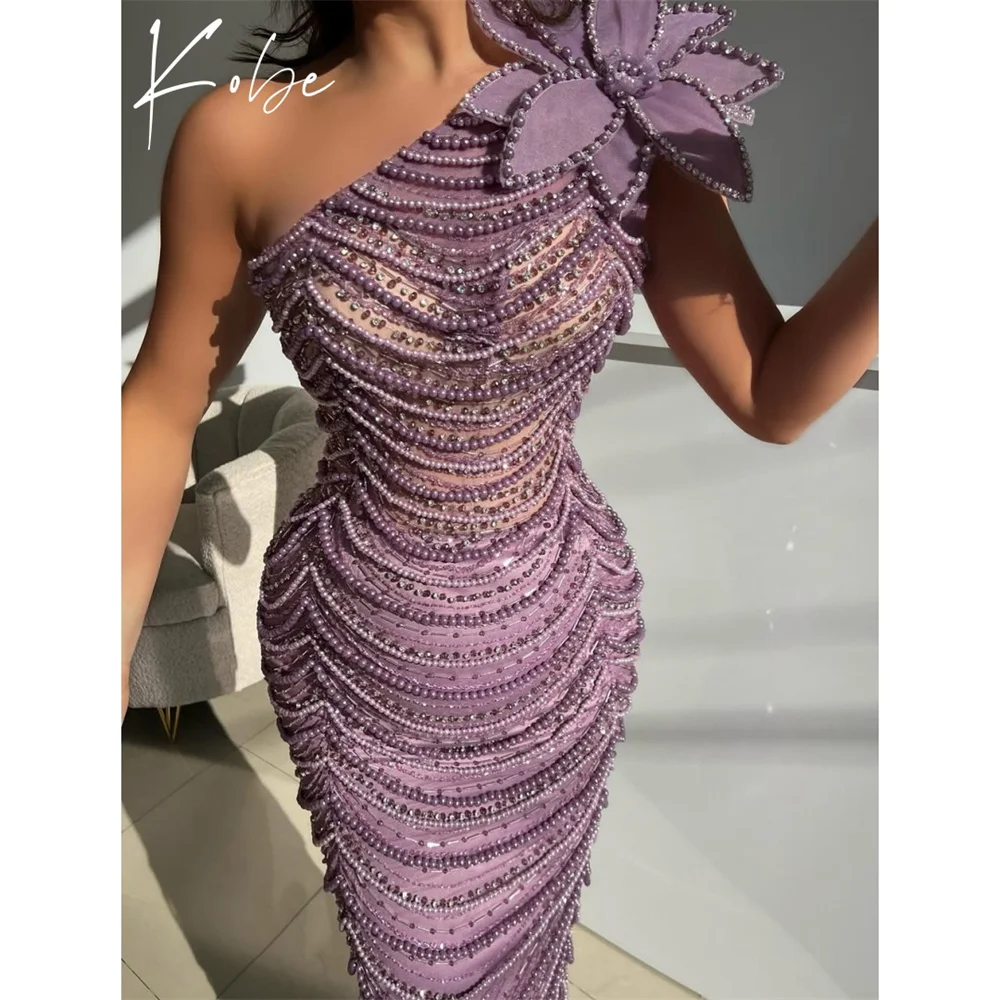 

Kobe Purple Mermaid Prom Dresses One Shoulder Sleeveless Customized فساتين سهرات Chic vestido de gala noche mujer