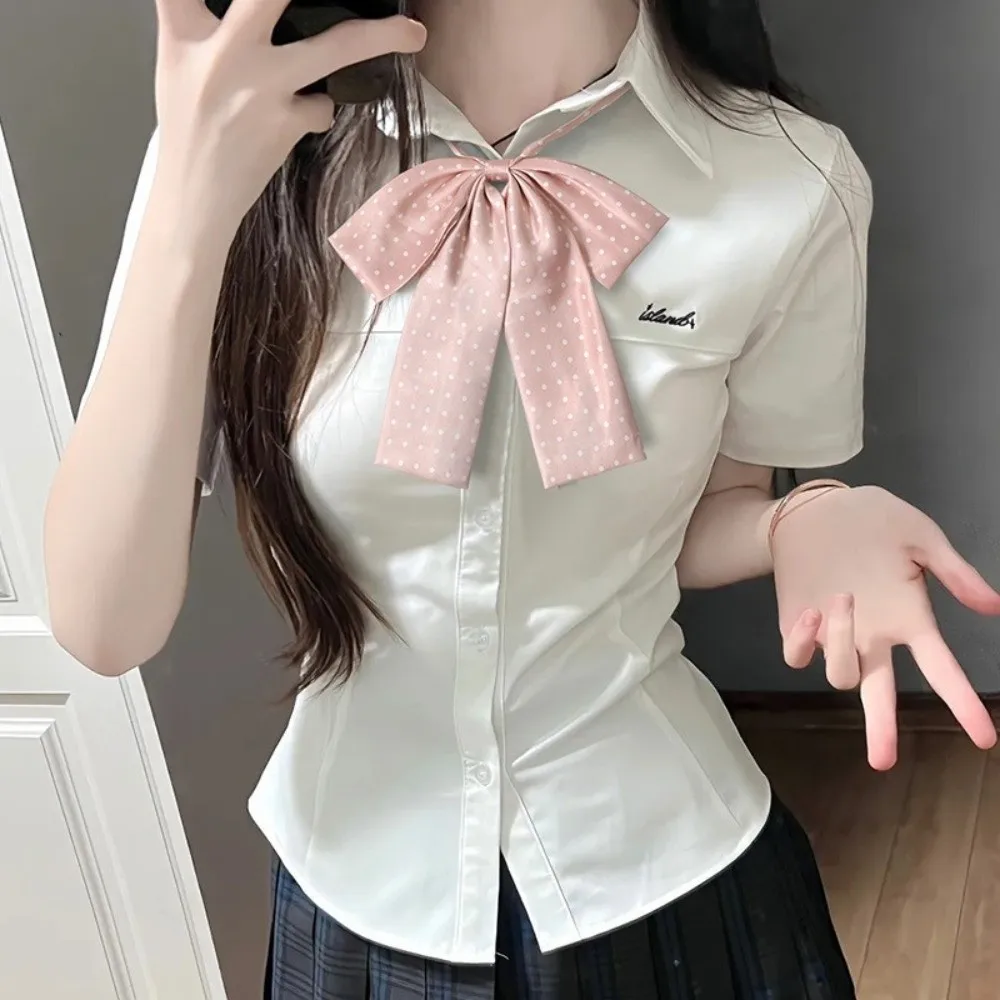 Polka Dot Pattern Bow Tie Necktie Colorful Design Bowsknot Collar Style Lolita Bow Tie Women's Size Adjustable Length