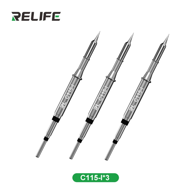 OriginalRELIFE 3PCS RL-C115 Soldering Iron Tips Lead Free Heating Core Compatible JBC Sugon Aifen Aixun soldering station Handle