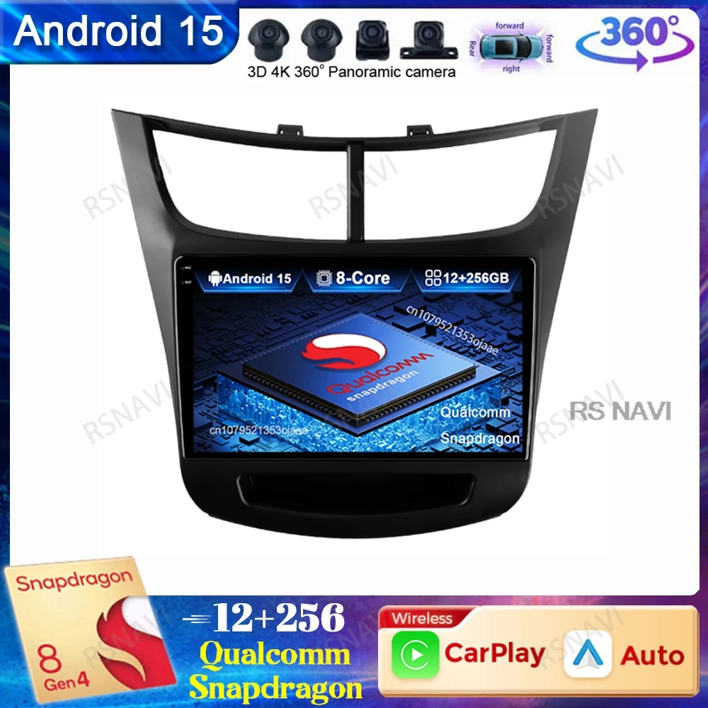 

Android 15 Car Radio For Chevrolet Sail Aveo 2015 - 2019 DVD Qualcomm Viedo Player Navigation 5G WIFI BT Autoradio Multimedia
