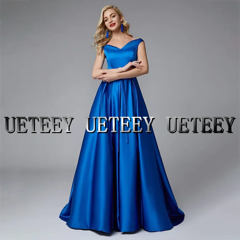 Robe de demoiselle d'honneur trapèze élégante, personnalisée, col en V, sans manches, longueur au sol, robes de soirée de mariage, dos à lacets pour femmes