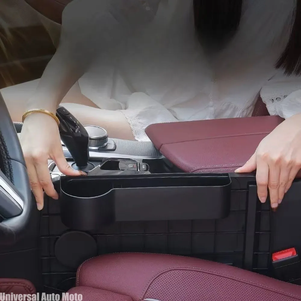 2 in 1 Multifunctional Car Steering Wheel Desk, Tablet Laptop Stand with Seat Gap Storage Box, Vehicle Food Drink Holder Mount