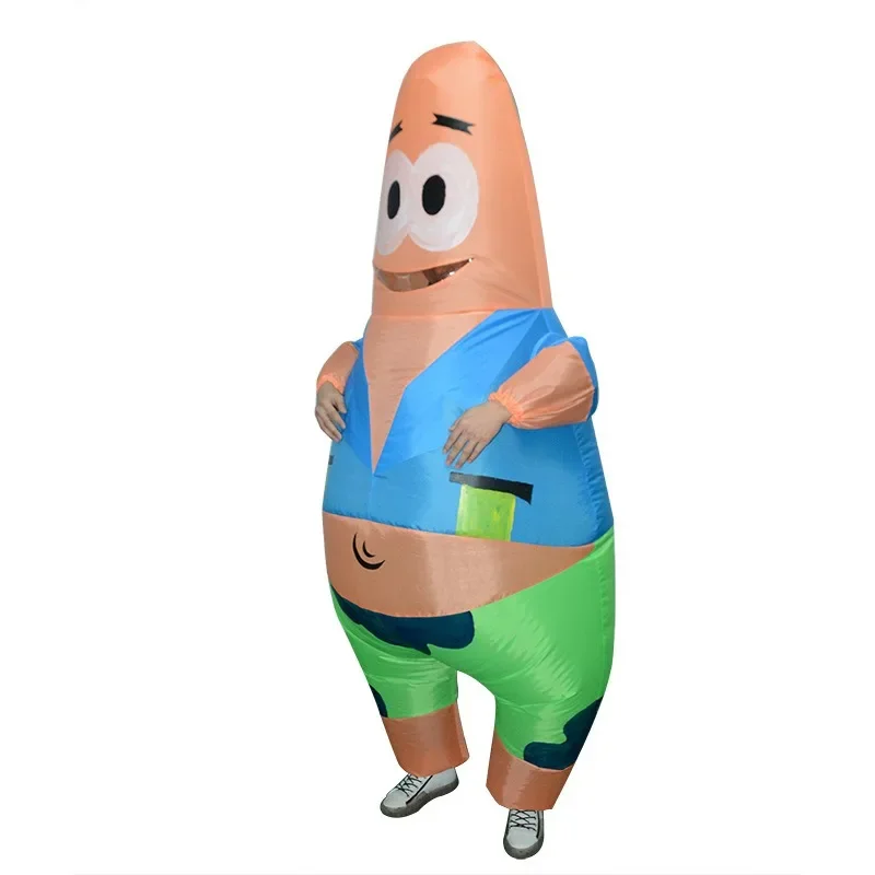 2024 Inflatable Patrick Star Cosplay Costume, Cute and Realistic Cartoon Dress Up Prop for Halloween Party