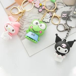 Sanrio Hello Kitty Keychain for girls, cartoon kawaii, kuromi, car keychain, cinnamoroll melody, backpack pendant, decorations, gifts 12 Main Sales Kuromi Keychain - №8