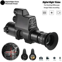 NV4A Infrared Night Vision Monocular 4X Zoom HD Video Camera Device Round Screen Crosshair Attach Night Hunting IR Digital Scope