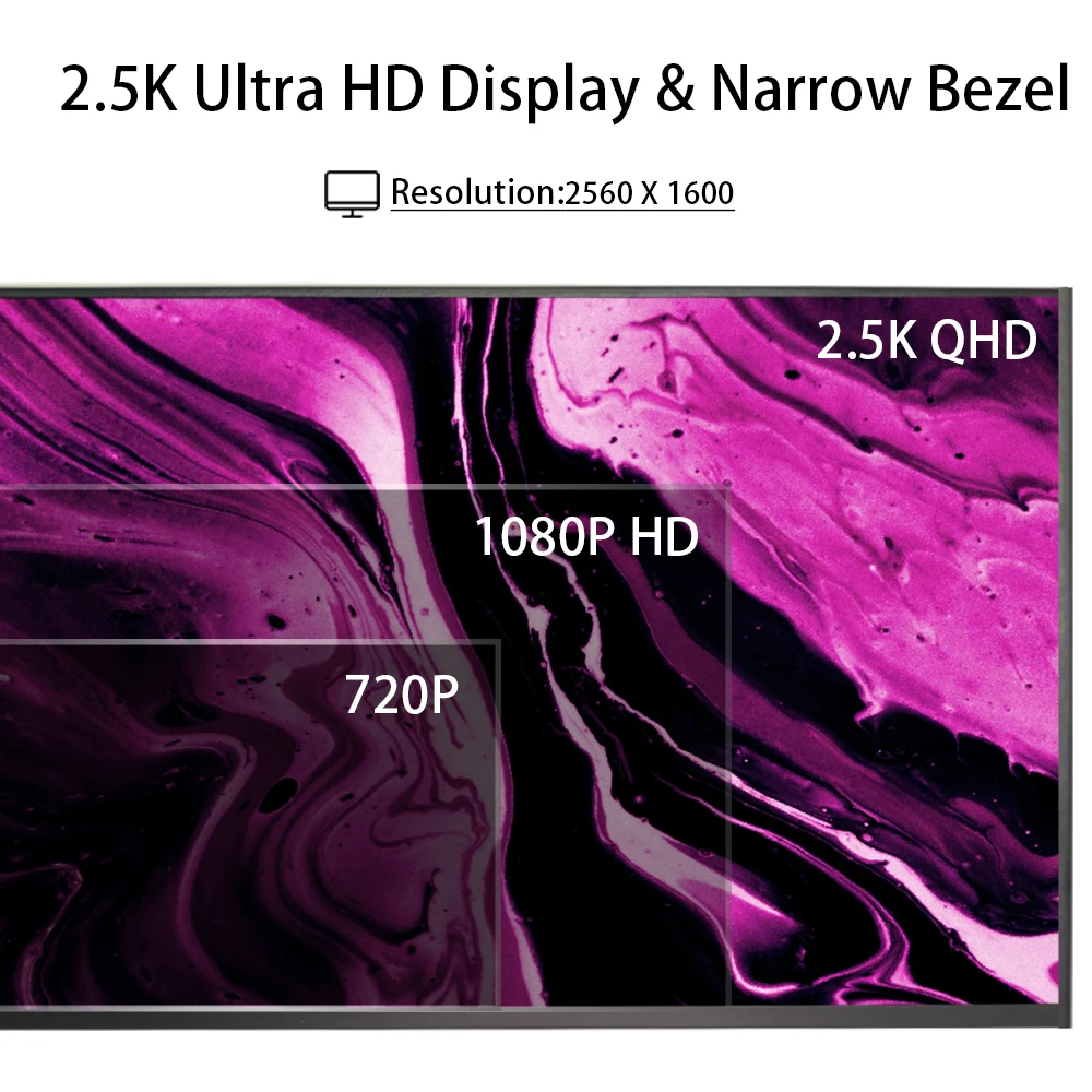 LESOWN-pantalla portátil de 18 pulgadas, Monitor táctil ultraancho de alto brillo para ordenador portátil y PC, 2,5 K, 144Hz, USB C