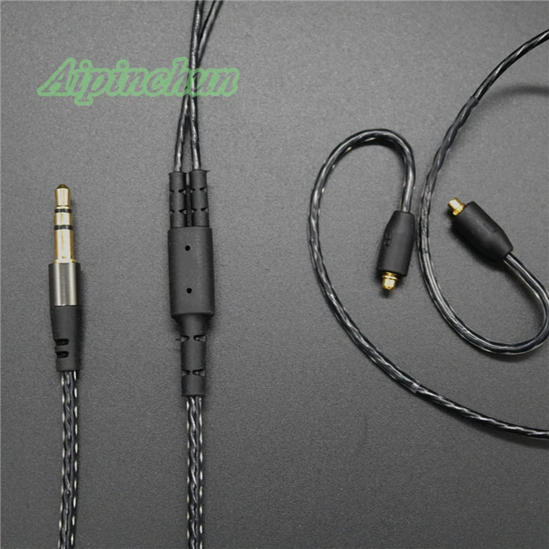 Aipinchun 3.5mm Jack MMCX Earphone Cable Replacement for Shure SE215 SE535 SE846 SE425 SE315 for Westone W60 W50 W40 Headphones