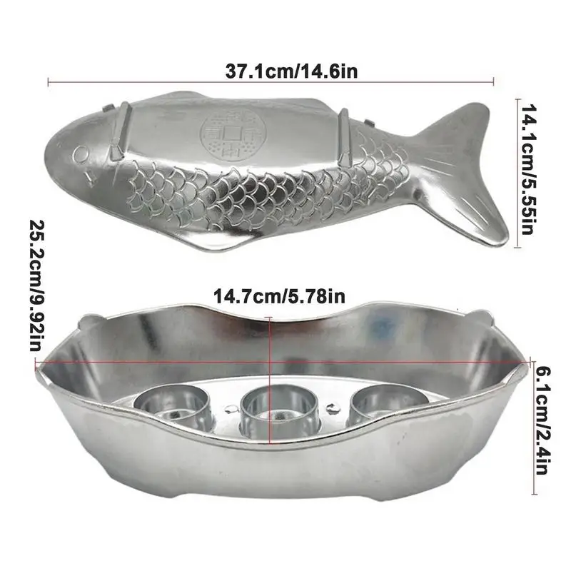 Fish Platter Food Trays Fish Dish Metal Serving Trays Fish Serving Platter For Oven Barbecue Camping Indoor And Outdoor