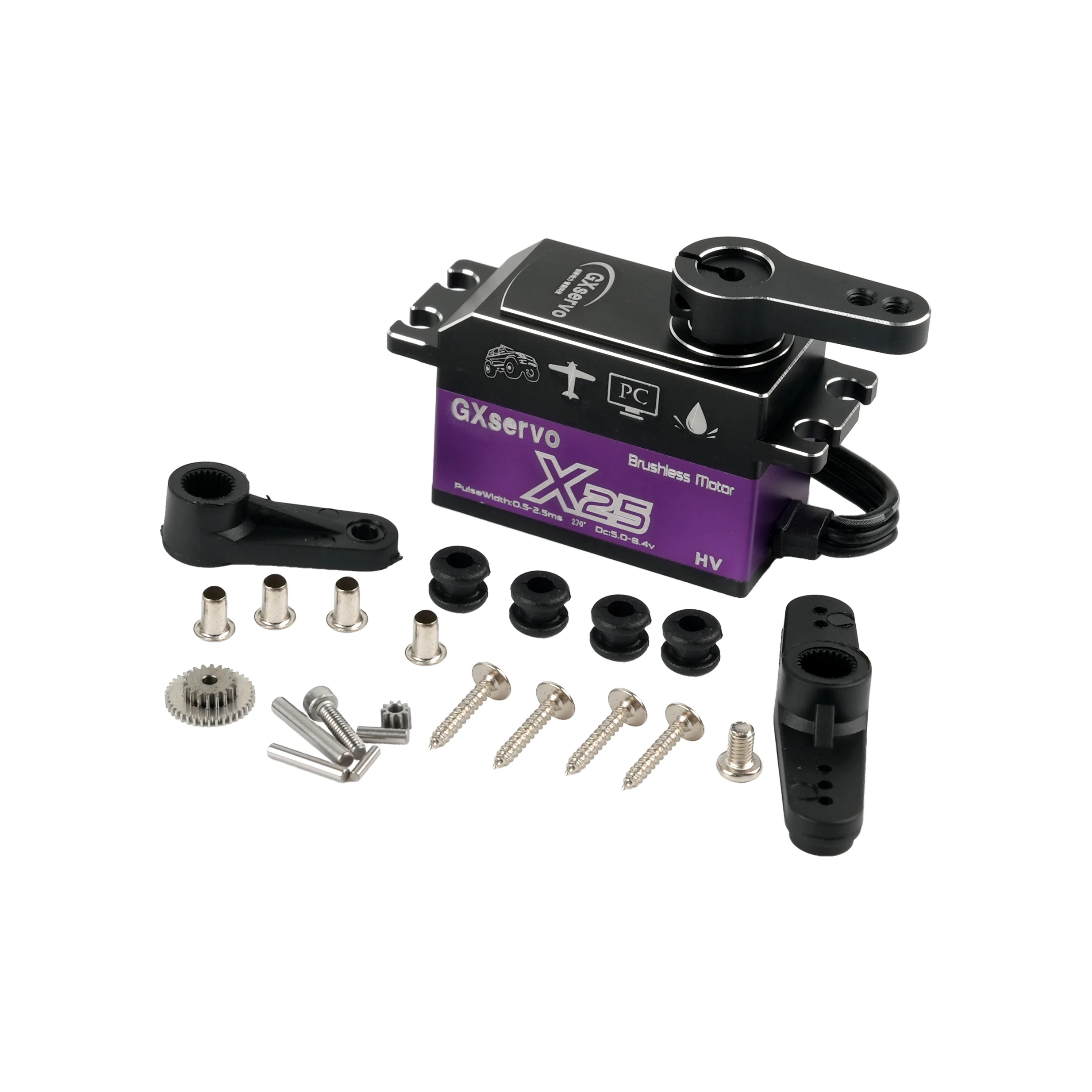 Premium X25 Corpo Corto Digitale Servo Metal Gear 180 270 360 Gradi per Robot Auto Modello Giocattoli Motore Brushless