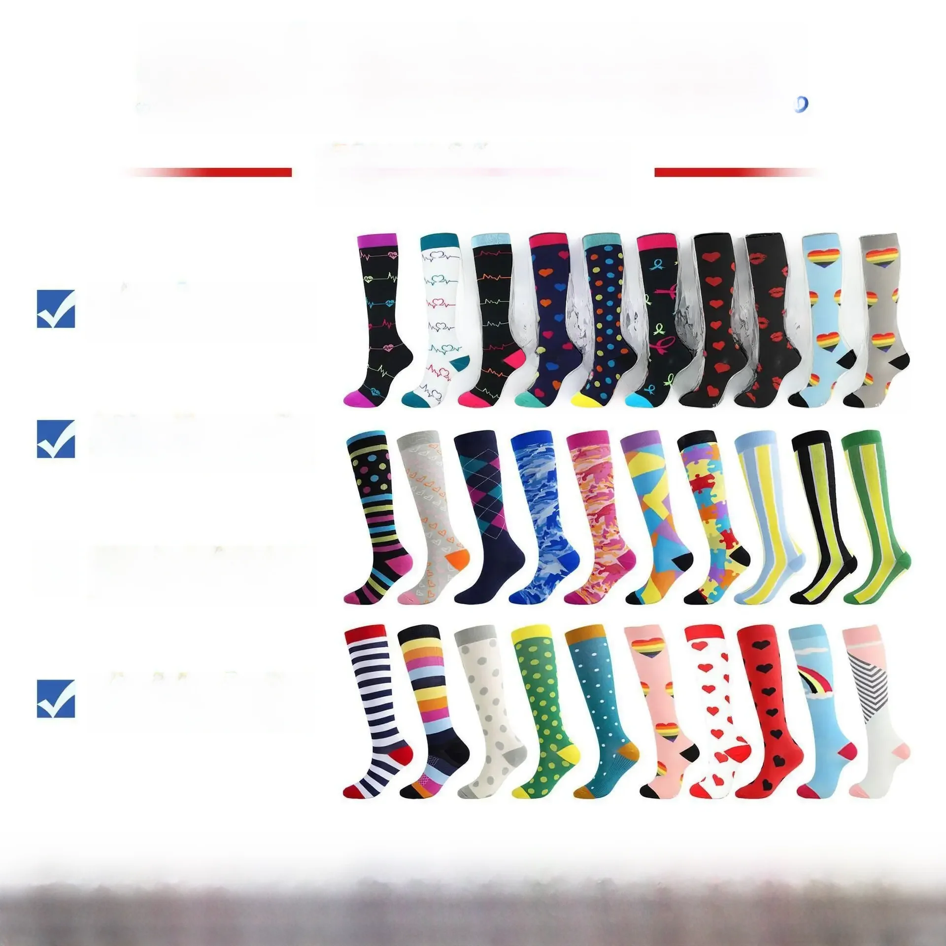 Spot cross-border sports compression socks stockings calf socks compression socks skipping rope running elastic cycling socks...