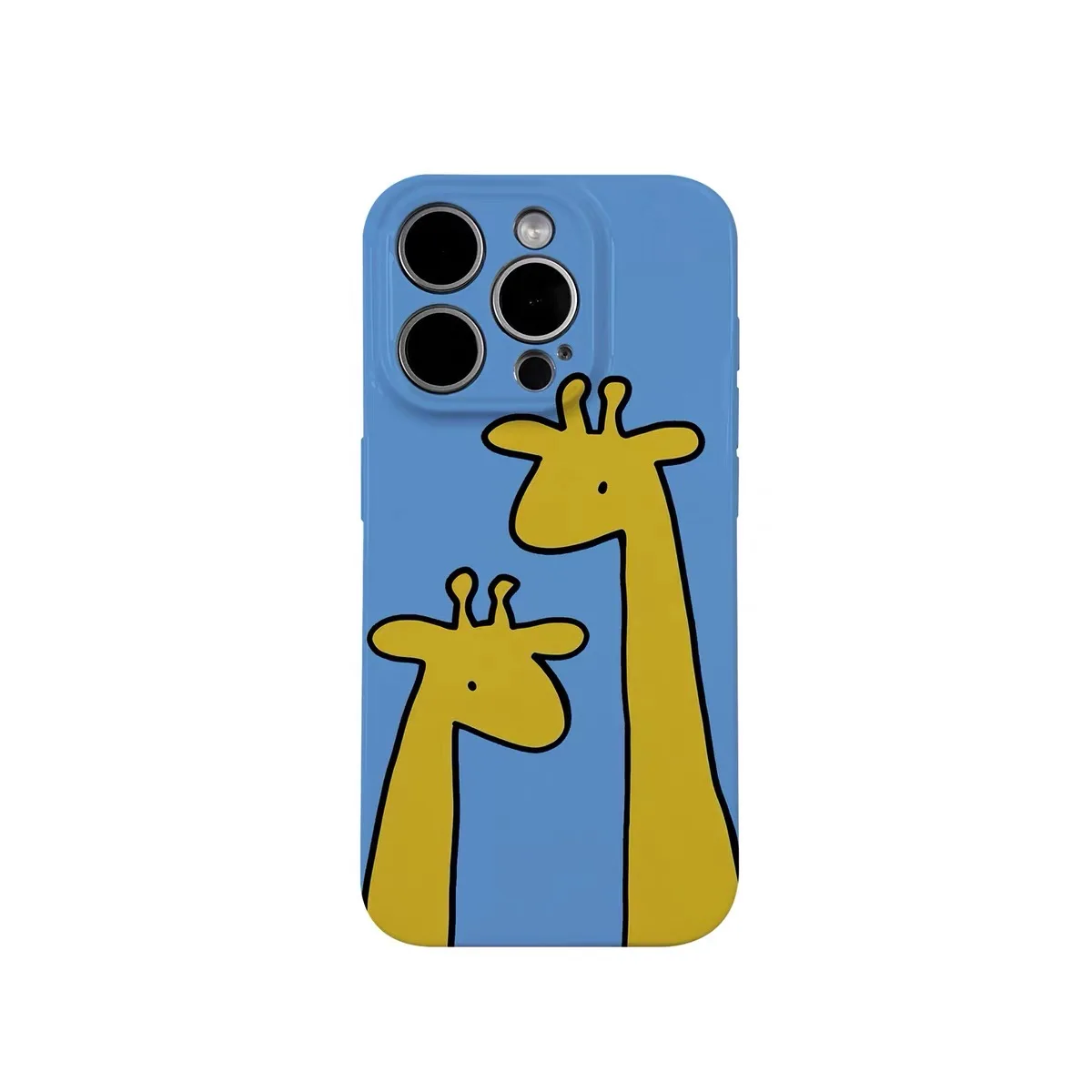 

Yellow Giraffe with Blue Background Case for IPHONE 17 16 ProMax 15 14 Plus 13 12 MINI 11 16Plus XR XS MAX Acrylic Phone Cover