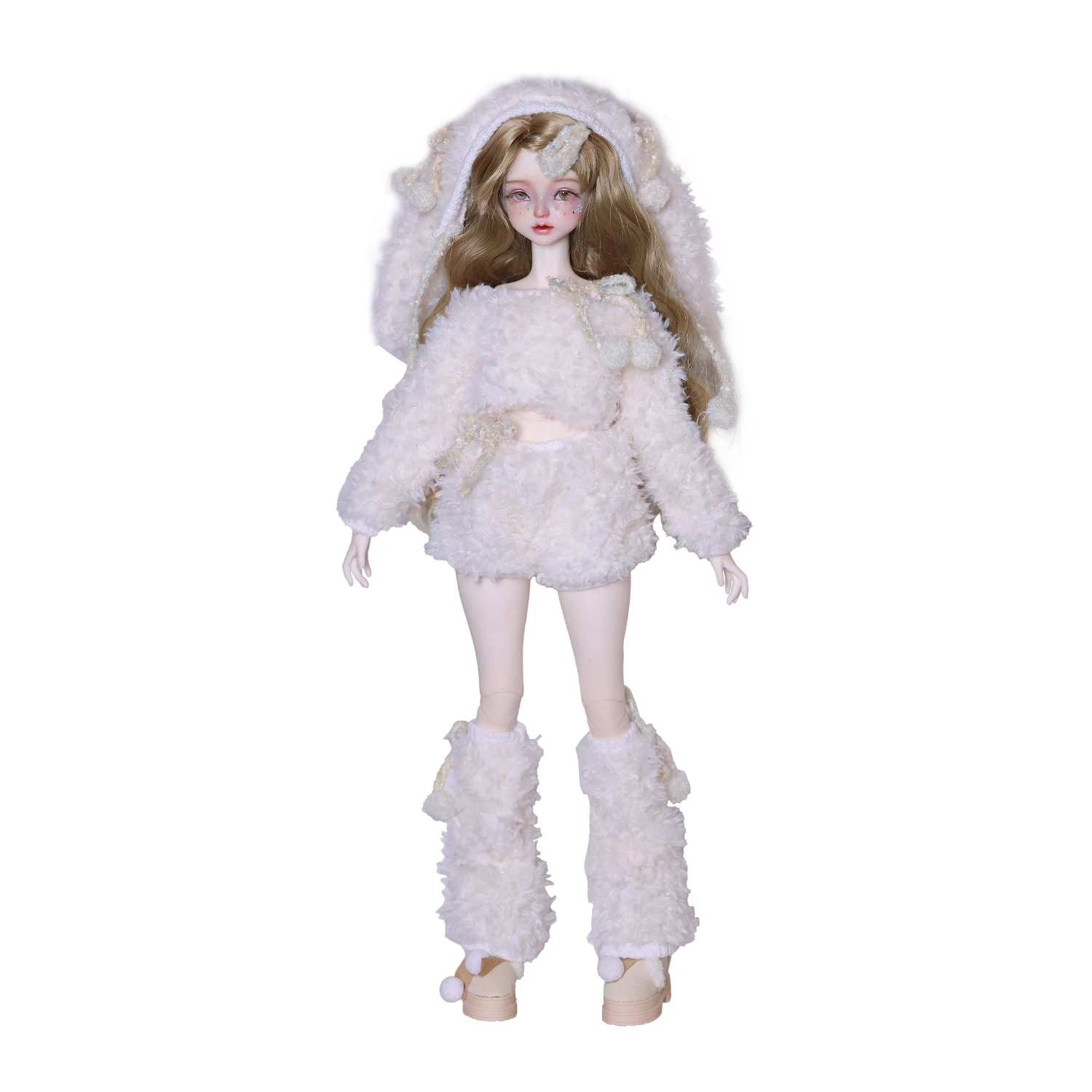 ShugaFairy Liano H Bjd Doll 1/4 Testa Bariy Snowy Fluffy Bunny Inverno Olaf Stile Figura In Resina Giocattoli Regali Femminili
