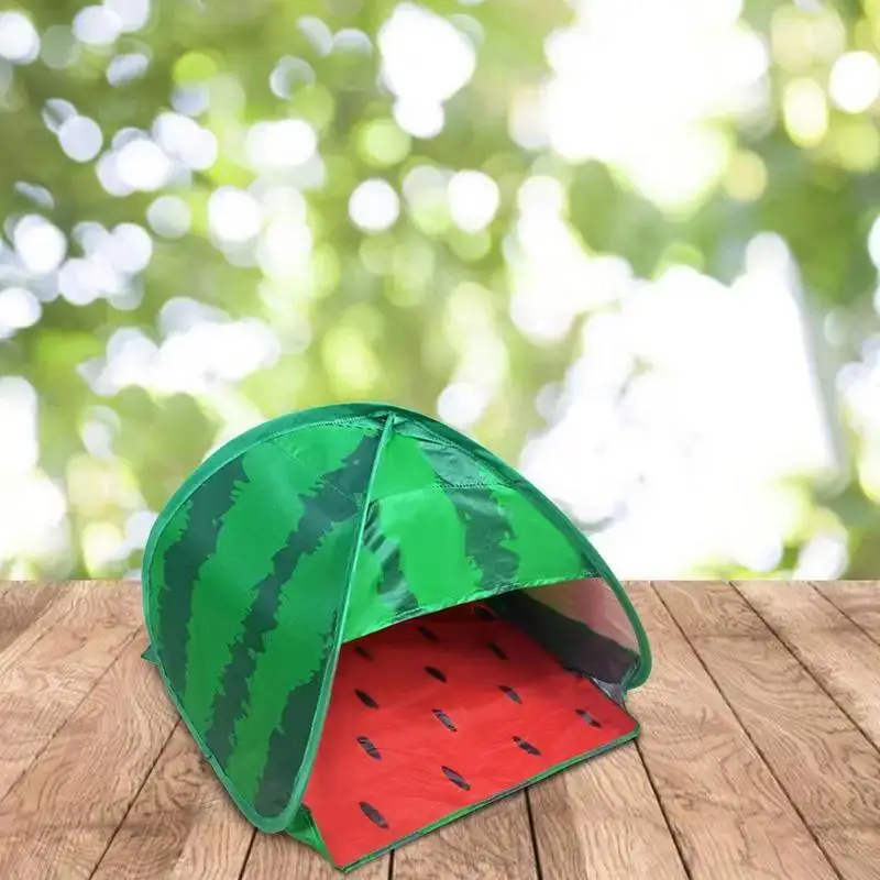 Toldo de praia em forma de melancia, barraca de acampamento à prova d'água anti UV, ultraleve, pop up, verão, proteção para animais de estimação