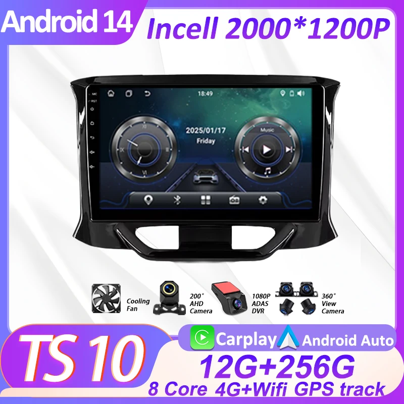 

Car Multimedia Video Player For LADA Xray X ray 2015 - 2019 Navigation GPS Android14 Carplay Autoradio RDS BT RDS No 2din DVD