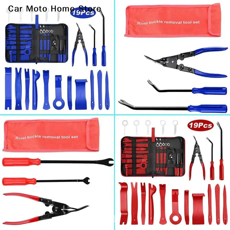 

【DM】19pcs Trim Removal Tool Set & Clip Plier Upholstery Remover Nylon Car Panel Removal Set With Portable Storage Bag