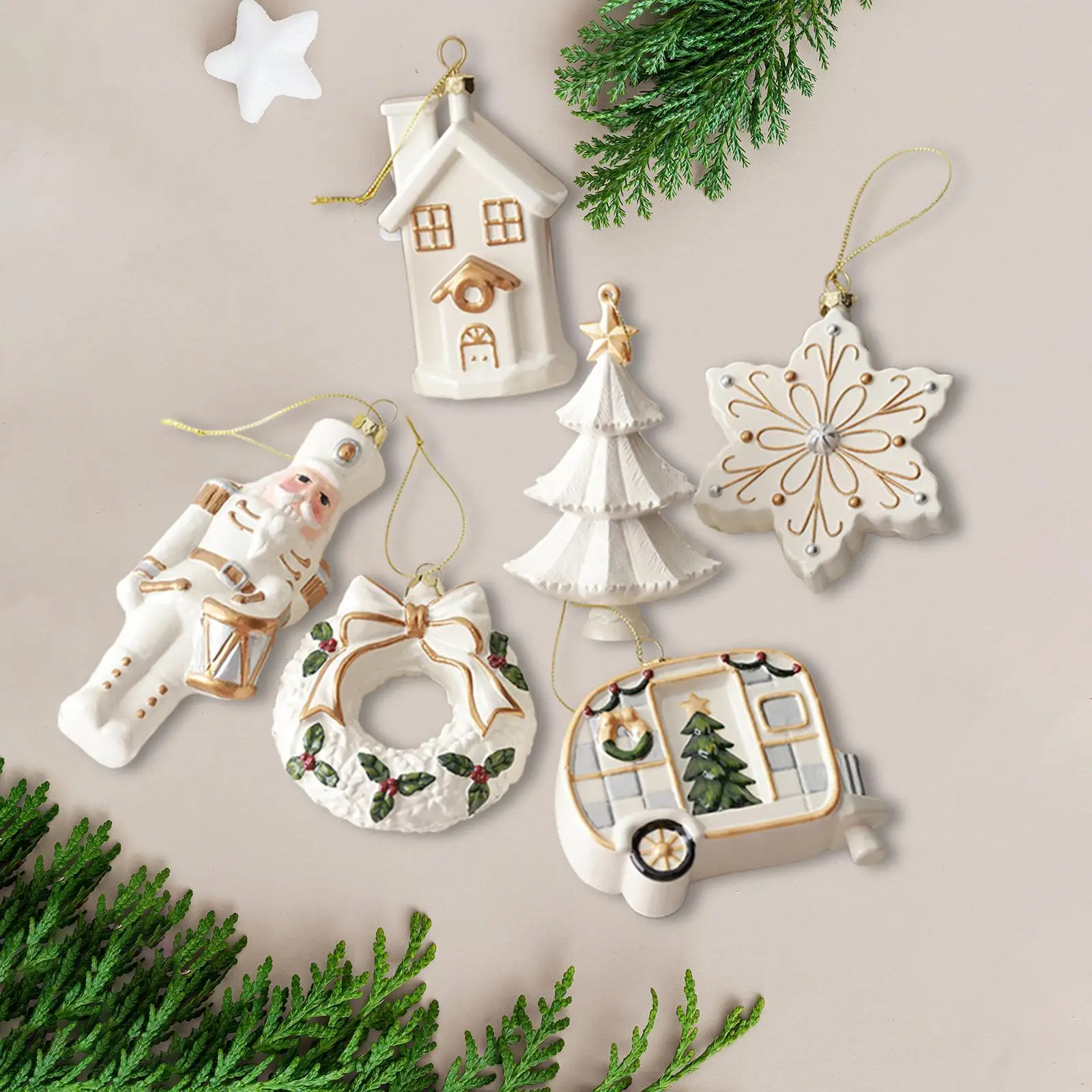 Accessoires Photo de décoration de noël, 6 pièces, fournitures de fête décoratives, pendentif suspendu