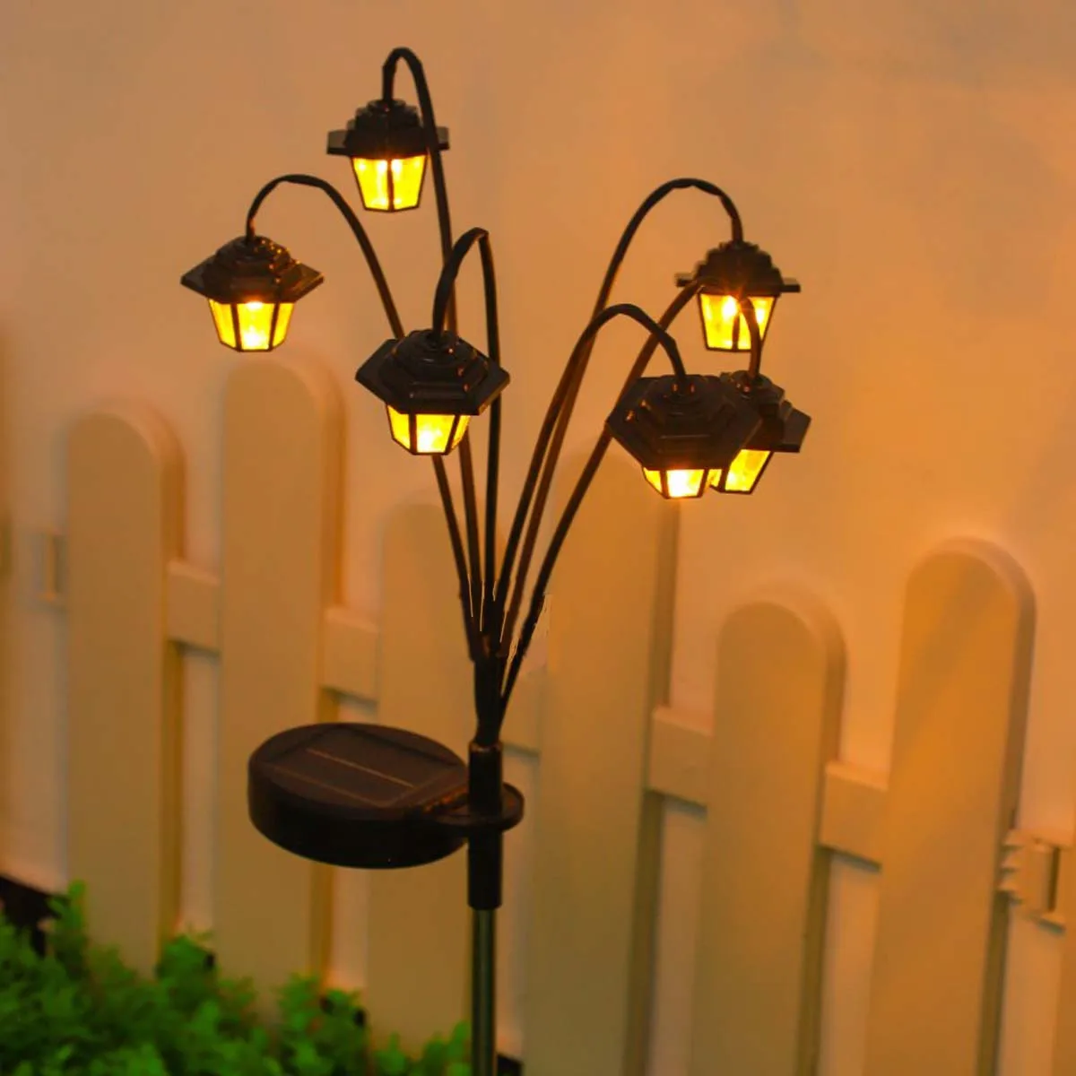 1PC 6LED Solar hexagonal palace light 8-mode outdoor courtyard light, Christmas decorative light