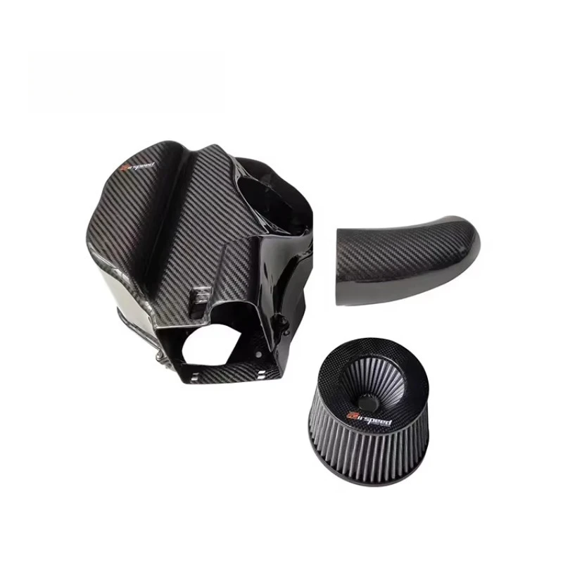 

Quality 3K Twill Glossy Dry Carbon Fiber Engine Cold Air Intake System for A8 3.0T