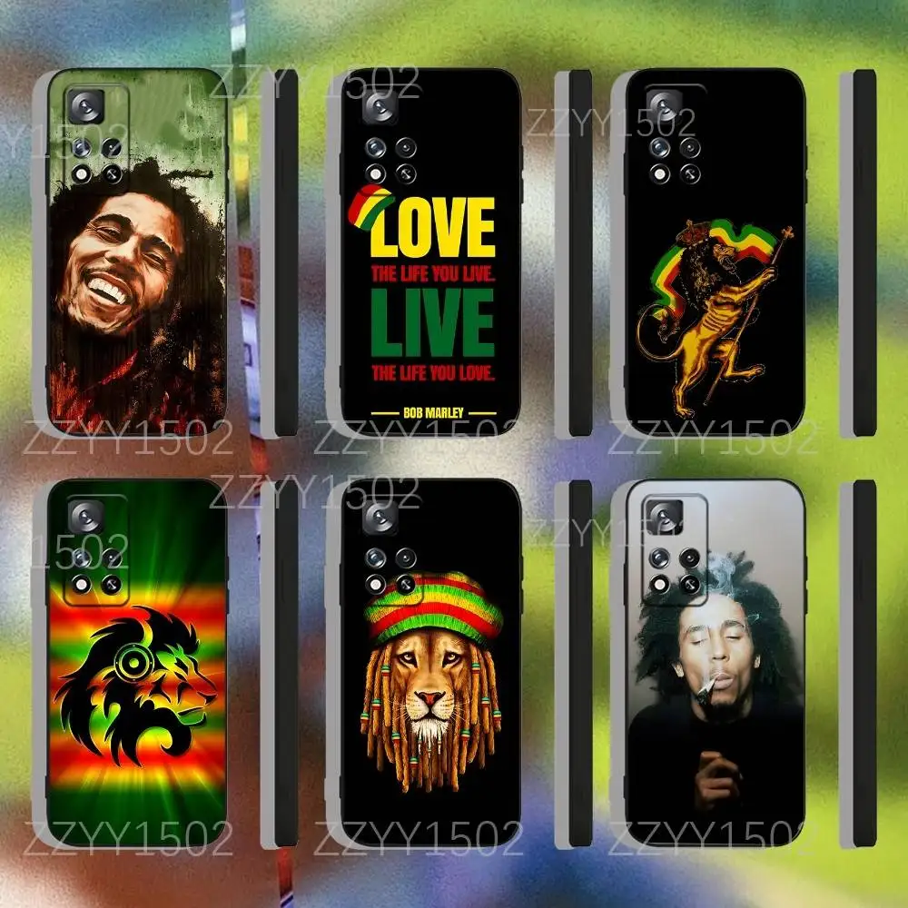 حافظة هاتف Bob Marley Rasta Lion لهاتف سامسونج S25، S24، Ultra، S20، S30، Plus، S22، S23، Ultra، Plus، 5G سيليكون أسود ناعم #1