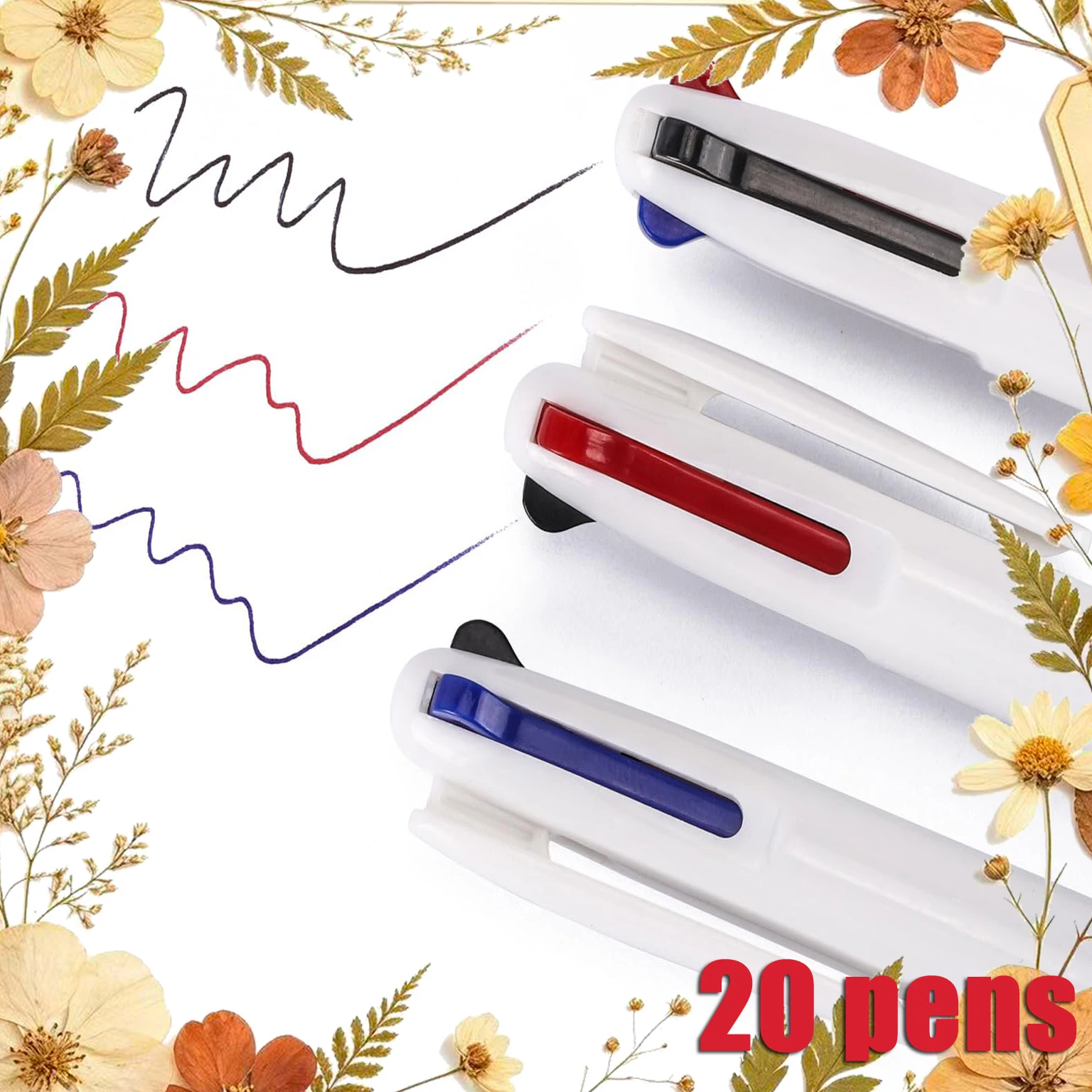 20 Pieces Multicolor Ballpoint Pens 0.5 mm 6 Colors   Retractable Ballpoint Pens for Office School Supplies Gifts