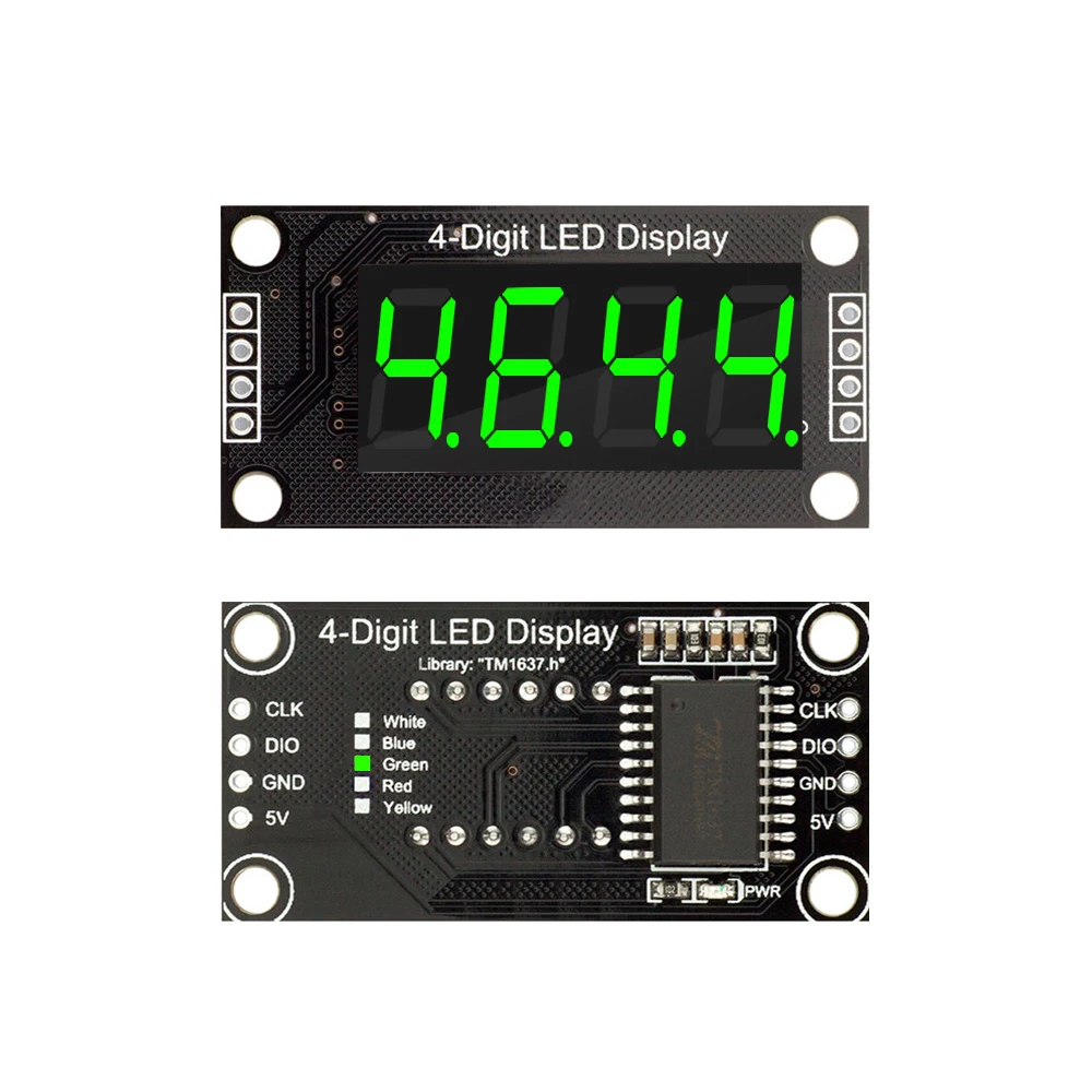 TM1637 LED Display Module 0.36 Inch 4 Digit 7 Segments Display Tube LED Module Board Red Green Yellow Blue White for Arduino