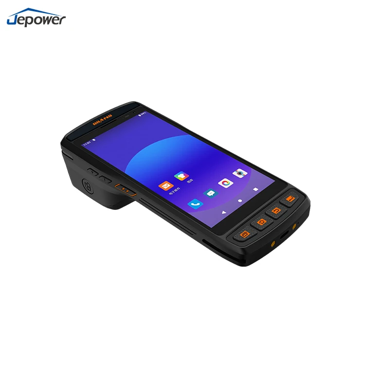 Android Rugged Handheld PDA Thermal Printer Mobile POS Terminal Barcode Scanner RFID for Parking Ticketting Warehousing