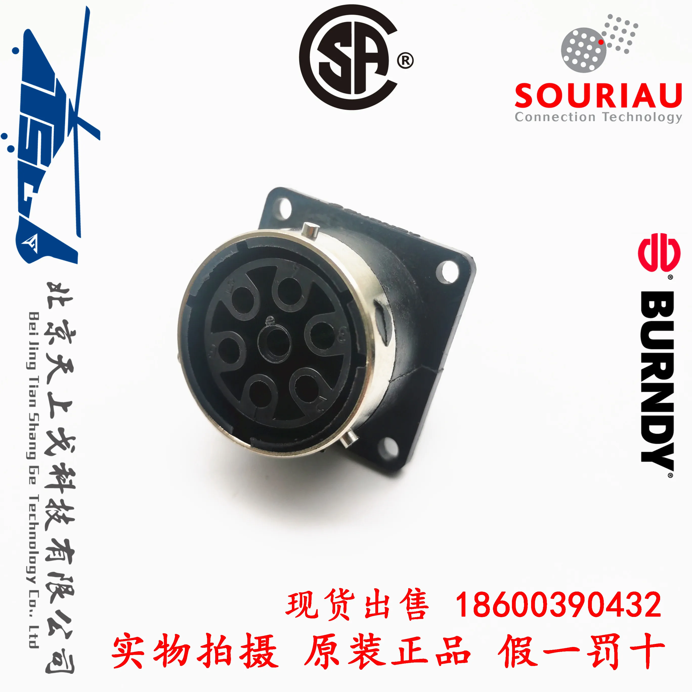 BURNDY SOURIAU 工業用7芯特殊ソケットメスコンセント UTG0187SVDEU