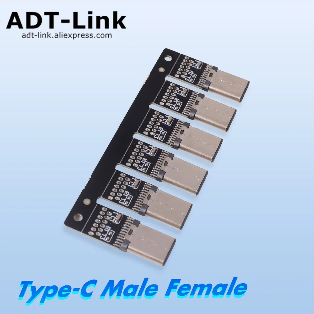 ADT-Link DIY Solder USB Type-C Connectors 12pin 13pin 20pin Female Male Plugs Adapter 51020Gbps Speed for Electronic Components