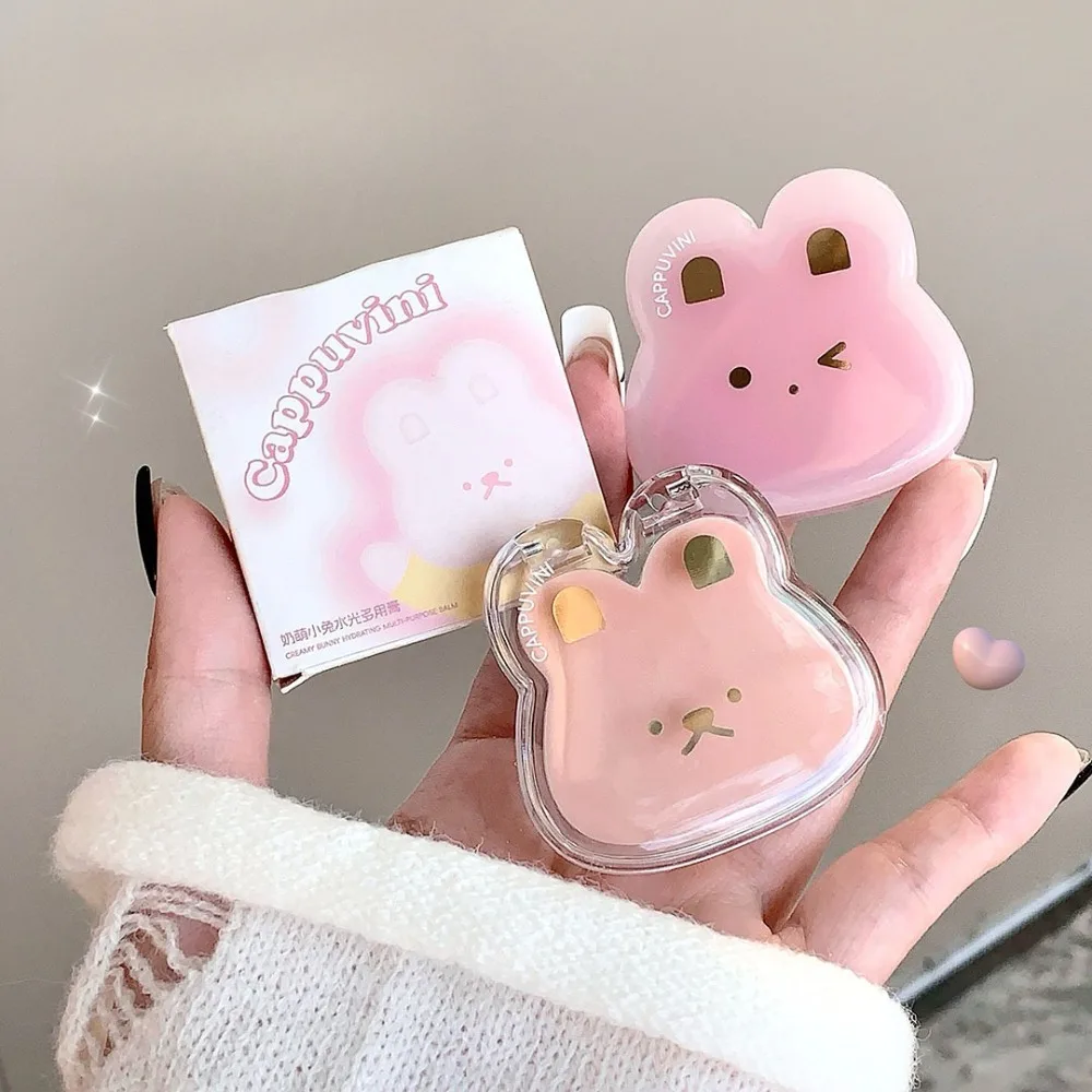 أرنب ملمع الماء الخد كريم أحمر الخدود لصق الطين تينت سطع الشفاه الخد كونتور روج تجميل ضد الماء أحمر الخدود أحادية اللون 1 قطعة