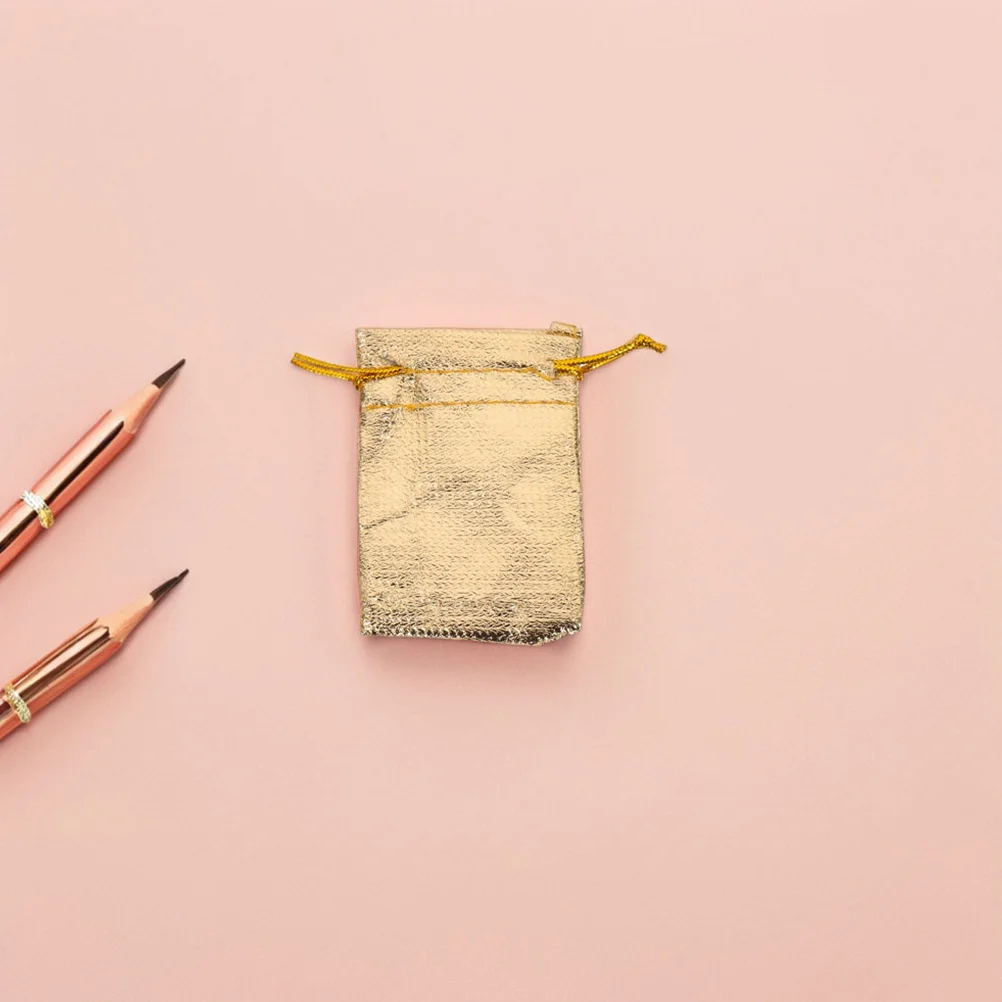 

100 Pcs Tiny Drawstring Bags Jewellery Packaging Jewelry Storage Goodie Pouches Small