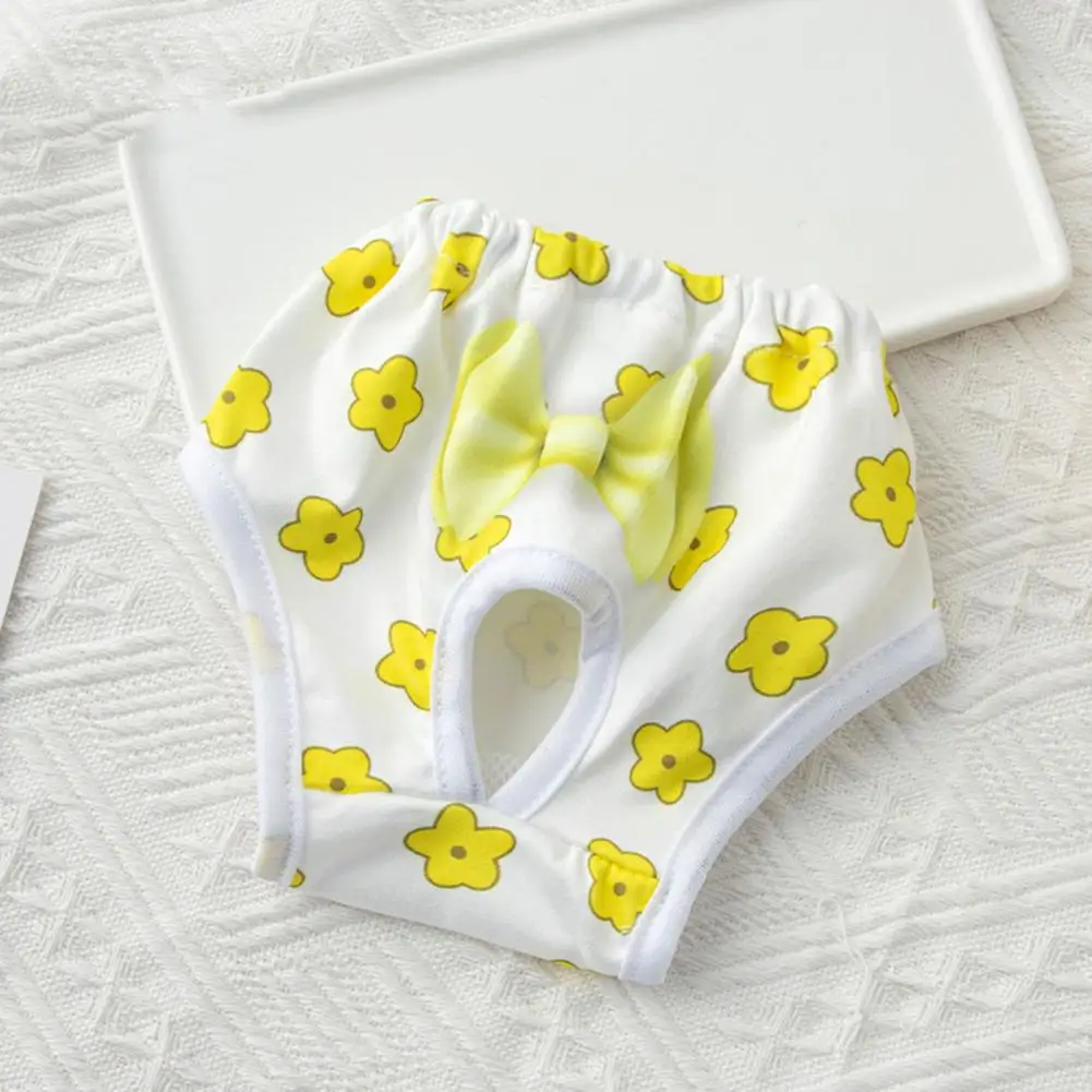 Dog Diapers for Heat Comfortable Absorbent Pet Menstrual Pants Physiological Diapers for Dogs Cartoon Patterned for Puppy