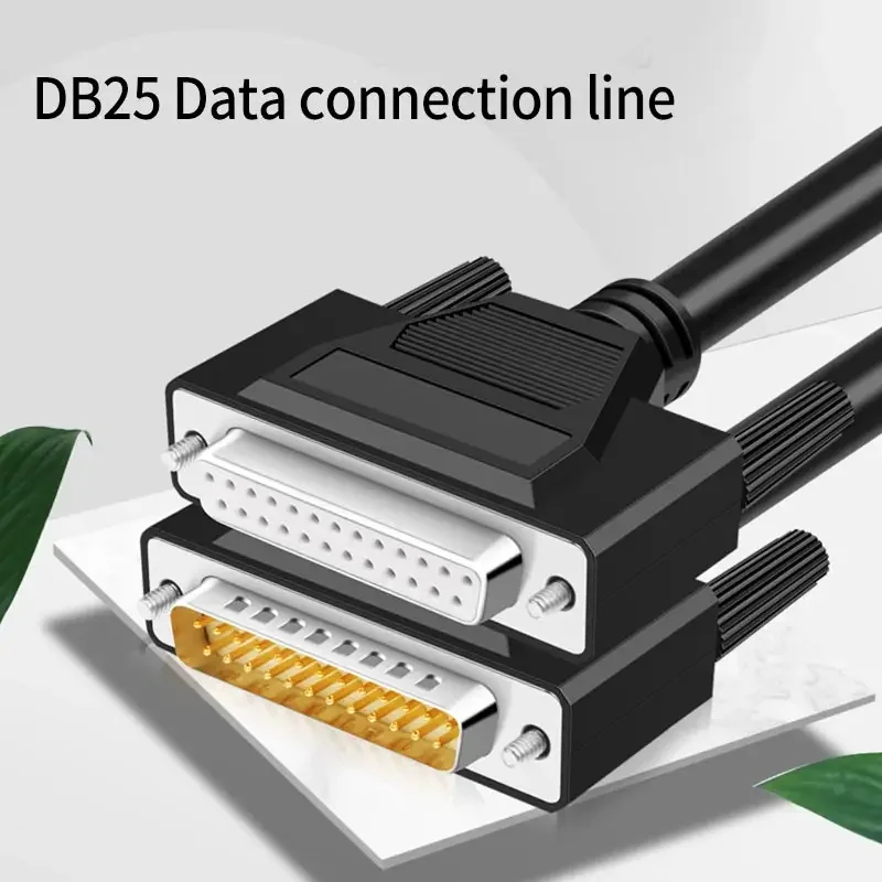 DB25 Male to Male to Female Extension Cord 25 Pin Shielded Cable Line Parallel Port Cable Serial Data Wire for Computer Printer