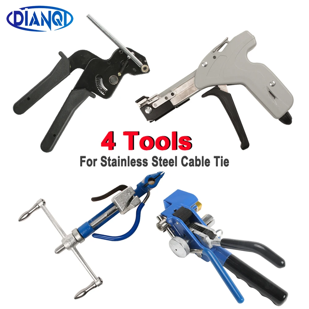 

1pc Stainless Steel Cable Tie Gun Stainless Steel Zip Cable Tie Plier Bundle Tool Tensioning Trigger Cable Gun Cutter Fastener