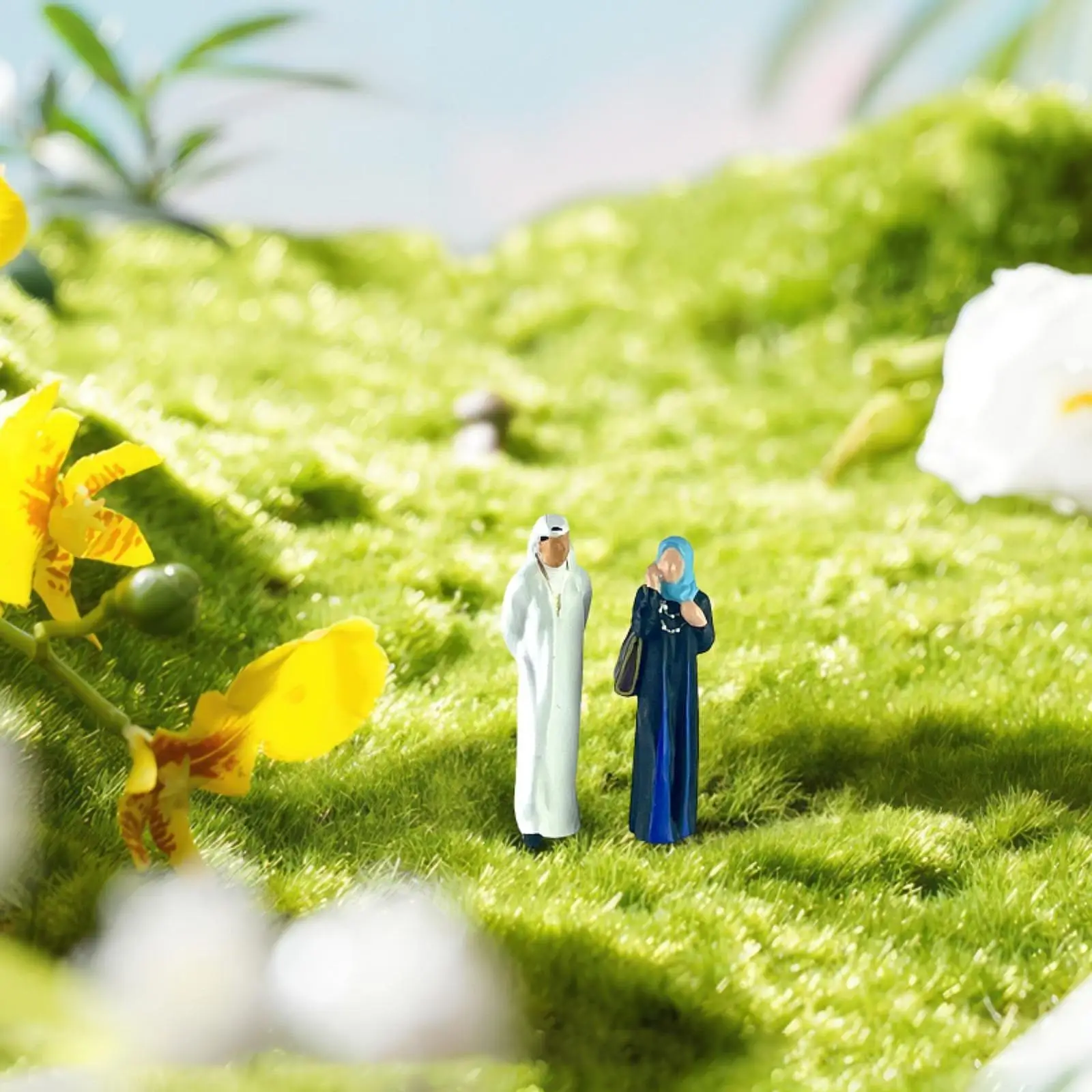 2 stuks 1/64 schaal miniatuur figuur model cijfers film rekwisieten beeldje decor