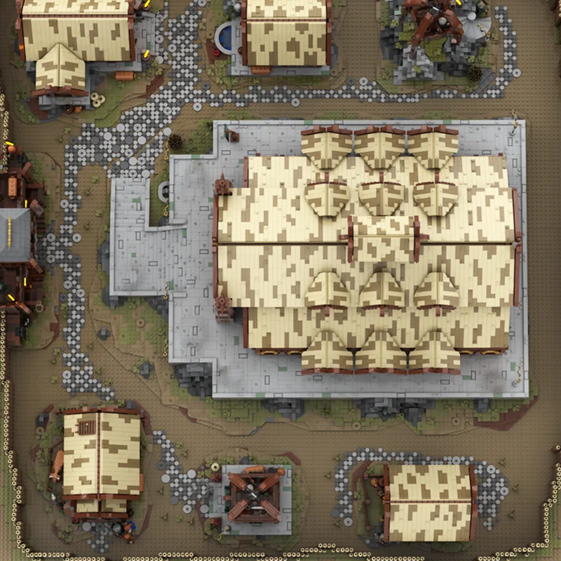 23240 قطعة MOC في نهاية المطاف Edoras روهان تاون نموذج اللبنات العمارة هدية الكريسماس تجميع اللعب لتقوم بها بنفسك فكرة عيد ميلاد الاطفال #3